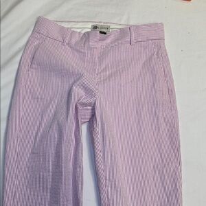 J Crew Cameron Pant pink Searsucker Sz 6